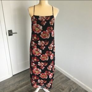 Madewell dress black and red floral